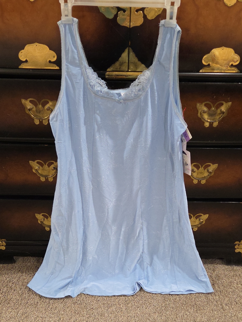 Light Blue Lace-Trim Sleep Slip - Women’s Intimates